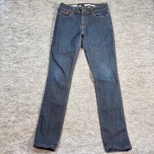 DKNY Skinny Jean Womens 6R Dark Wash Straight Leg Mid Rise 32” Inseam
